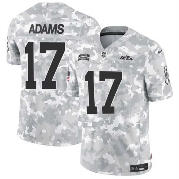 Men%27s New York Jets #17 Davante Adams 2024 F.U.S.E. Arctic Camo Salute to Service Limited Football Stitched Jersey Dzhi